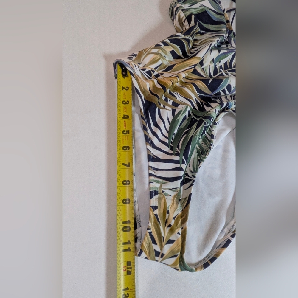 Hurley Tropical Blue Green Brown White Floral One Piece Swimsuit Women Sz L New - Picture 10 of 15